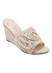 Bandolino Women's Andrrea Espadrille Crochet Wedge Sandals - Light Natural