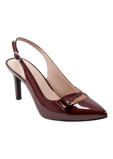 Bandolino Women's Gelli Bow Detail Slim Heel Dress Pumps - Dark Red Patent