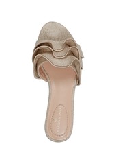 Bandolino Women's Kaisley Ruffled Demi Wedge Flat Sandals - Gold