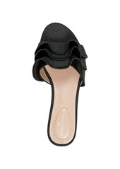 Bandolino Women's Kaisley Ruffled Demi Wedge Flat Sandals - Black