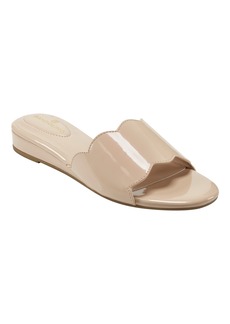 Bandolino Women's Kayla Open Toe Slip-On Demi Wedge Sandals - Light Natural Patent