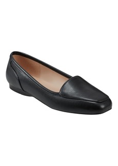 Bandolino Women's Liberty Square Toe Slip on Loafers - Black- Faux Leather