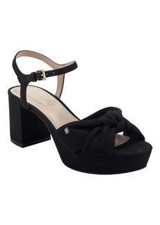 Bandolino Women's Prezley Platform Block Heel Dress Sandals - Black Linen