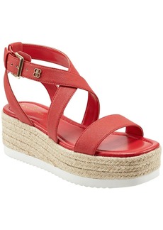 Bandolino MAJOR3 Womens Open Toe Ankle Strap Wedge Sandals