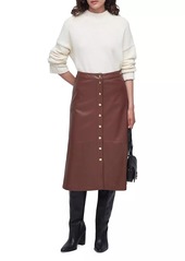 Barbour Alberta Faux-Leather Midi-Skirt