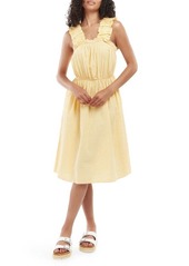 Barbour Abbey Check Print Sundress in Sunrise Yellow Check at Nordstrom