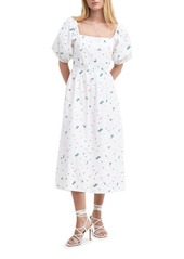 Barbour Fairacre Embroidered Floral Cutout Cotton Poplin Midi Dress