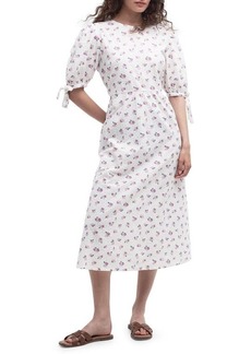 Barbour Goodleigh Floral Puff Sleeve Cotton Midi Dress