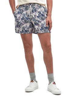 Barbour Hindle Floral Logo Embroidered Swim Trunks