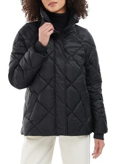 Barbour Hoxa Quilted Puffer Jacket in Black/Ancient at Nordstrom