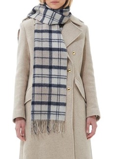 Barbour Jemma Plaid Double Face Lambswool Fringe Scarf