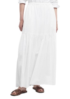 Barbour Kelley Cotton Tiered Maxi Skirt