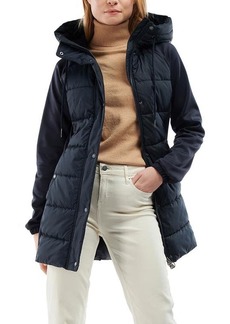 Barbour Kennard Quilted Long Hooded Coat in Dk Navy at Nordstrom