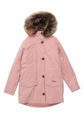 Barbour Kids' Walkworth Waterproof Hooded Coat in Pink/Fchsia Secret Grden at Nordstrom