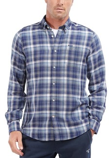 Barbour Kingsand Plaid Button-Up Shirt in Navy at Nordstrom