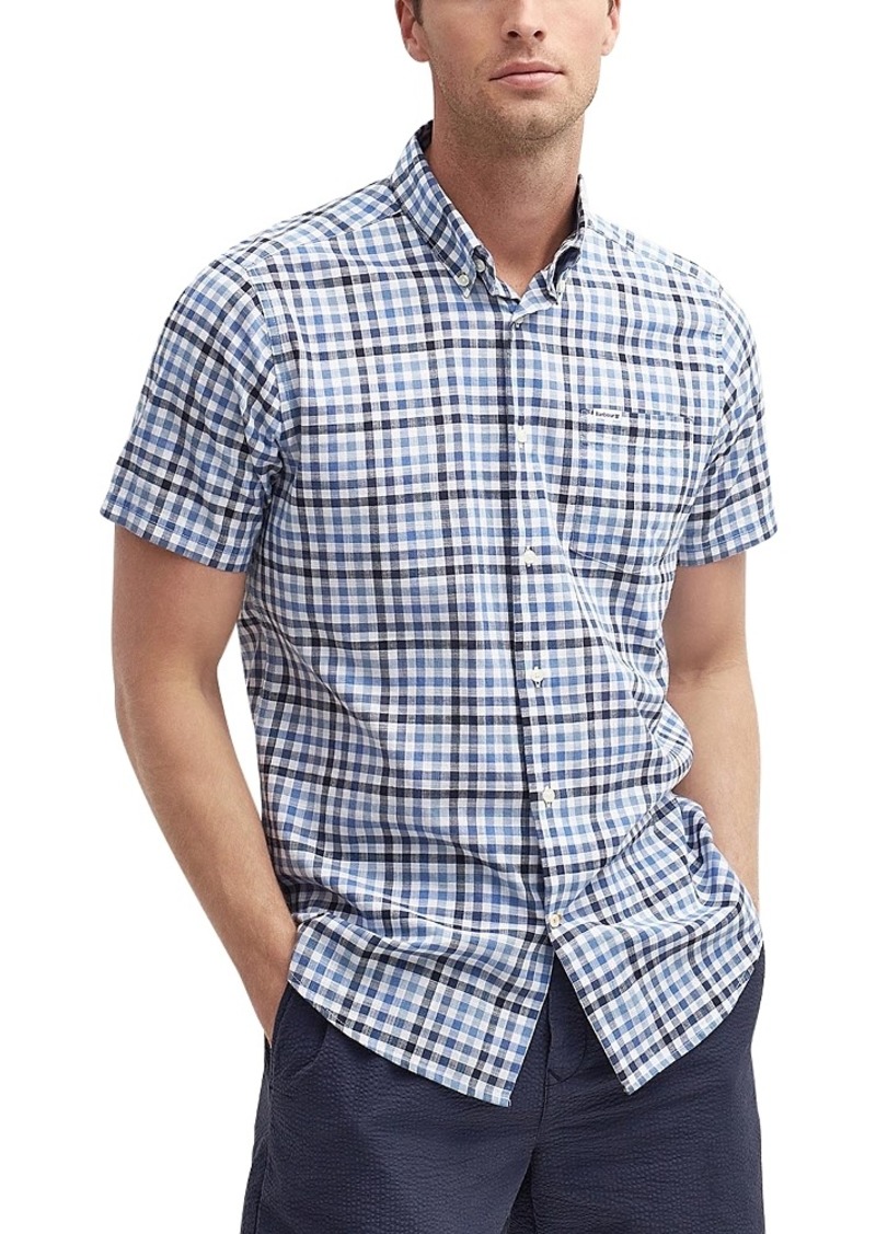 Barbour Kinson Tailored Printed Short Sleeve Button Down Shirt