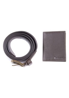 Barbour Leather Belt and Billfold Wallet Set