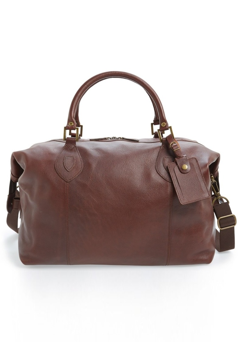 barbour leather travel bag