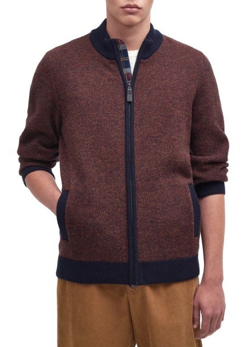 Barbour Longhirst Wool Blend Zip Sweater Jacket