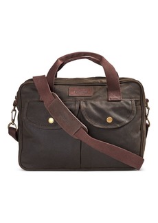 barbour waxed canvas bag