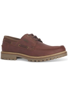 Barbour Men's Basalt Lace-Up Lug-Sole Boat Shoes - Oxblood