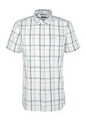 Barbour Men's Lerwick Short Sleeve Button-Front Check Pattern Shirt - Stone