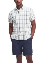 Barbour Men's Lerwick Short Sleeve Button-Front Check Pattern Shirt - Stone