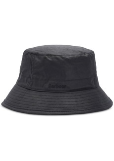 Barbour Men's Logo Embroidered Waxed Bucket Hat - Black