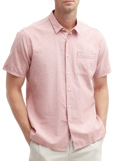 Barbour Men's Nelson Short Sleeve Summer Shirt, Medium, Pink