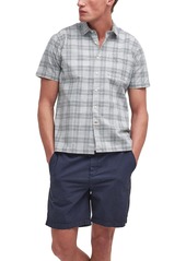 Barbour Men's Springside Short Sleeve Button-Front Check Pattern Shirt - Ecru