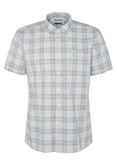 Barbour Men's Springside Short Sleeve Button-Front Check Pattern Shirt - Ecru