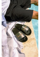 Barbour Men's Tartan Slider Beach Sandal - Black