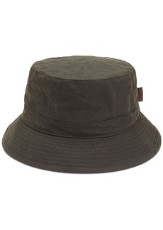 Barbour Men's Waxed Cotton Bucket Hat - Olive