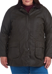 Barbour Plus Size Classic Beadnell Waxed Water-Resistant Cotton Coat
