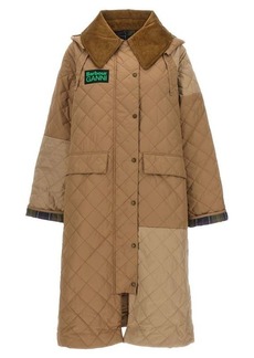 BARBOUR 'Quilted Burghley' long down jacket