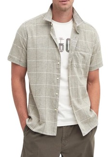 Barbour Swaledale Check Short Sleeve Linen & Cotton Button-Up Shirt