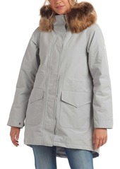 Barbour Swanage Waterproof Hooded Raincoat with Faux Fur Trim