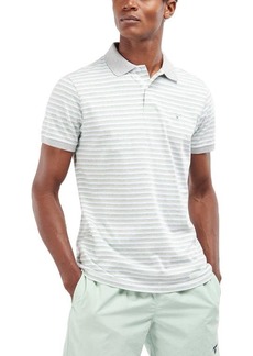 Barbour Swinden Stripe Polo in Dusty Mint at Nordstrom