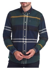 Barbour Tartan 7 Tailored Fit Plaid Button-Down Shirt in Seaweed Tartan at Nordstrom