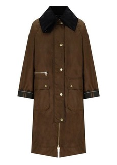 BARBOUR  TOWNFIELD WAX BROWN LONG JACKET