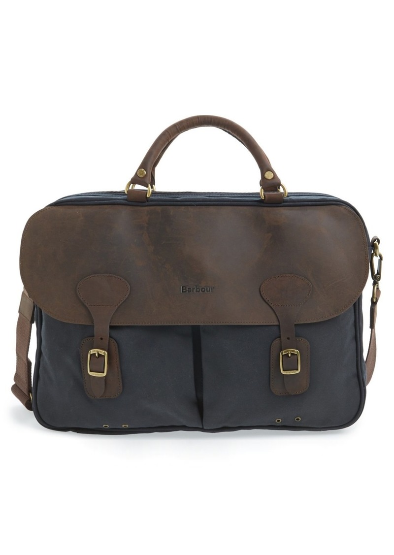 Barbour Barbour Waxed Canvas Briefcase 