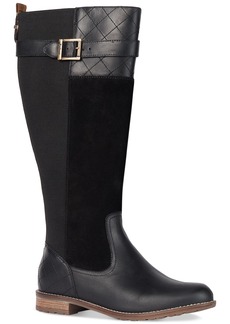 Barbour Women's Ange Mixed-Media Buckled-Strap Boots - Black