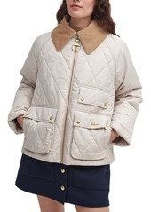 Barbour Women's Milby Quilted Corduroy-Collar Jacket - Oatmeal/Ancient