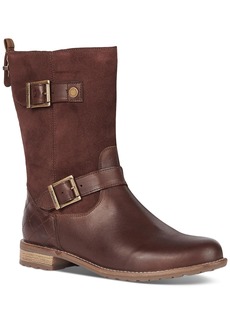 Barbour Women's Millie Double-Buckled Mid-Shaft Boots - Choco
