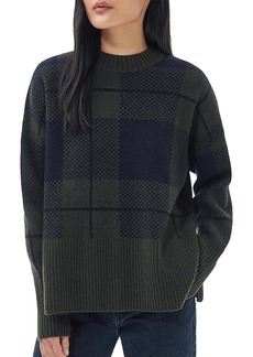 Barbour Wool Blend Gloria Jacquard Check Sweater