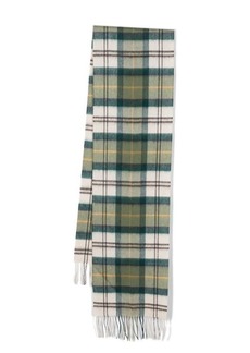BARBOUR Wool scarf with tartan motif