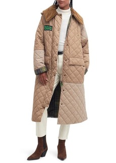 BARBOUR X GANNI Burghley Oversize Quilted Coat