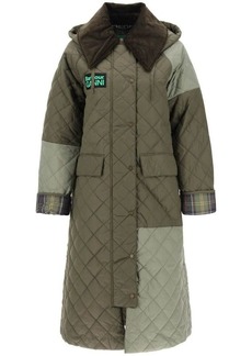 Barbour x ganni burghley quilted trench coat