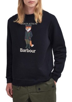 Barbour x Maison Kitsuné Fox Cotton Graphic Sweatshirt