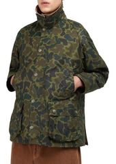 Barbour x Noah Gender Inclusive Bedale Camo Print Waxed Cotton Jacket at Nordstrom
